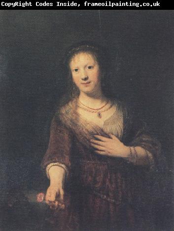 REMBRANDT Harmenszoon van Rijn Portrait of Saskia as Flora (mk33)